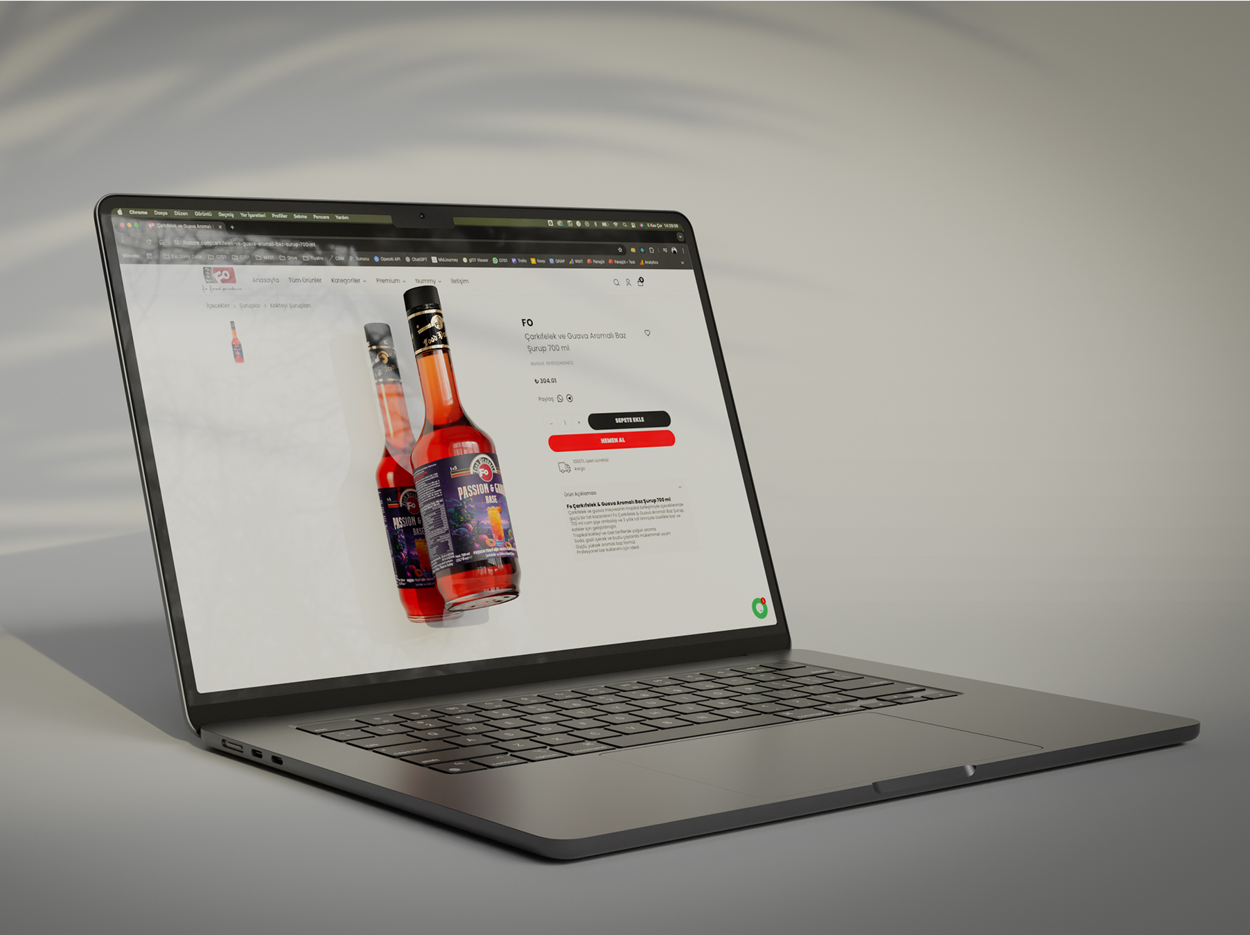 Studios701 | Fo Food Products 3D Ürün Vitrin